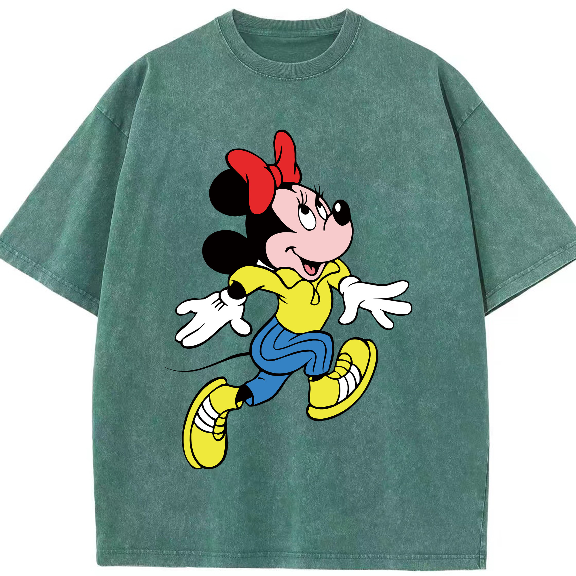 （画像用） ミッキーマウス Mickey Mouse 綿100% ヴィンテージ風 半袖Tシャツ（フロントプリント）